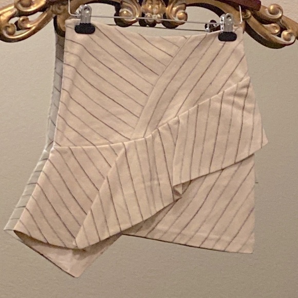 Isabel Marant Kimura Asymmetric Striped Ruffle Mini Skirt Size S - Picture 6 of 12